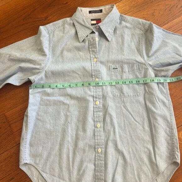 Tommy Hilfiger Light Blue Casual Button Down Shirt - Picture 5 of 6